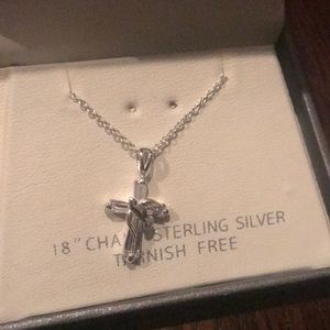 Sterling silver cross necklace